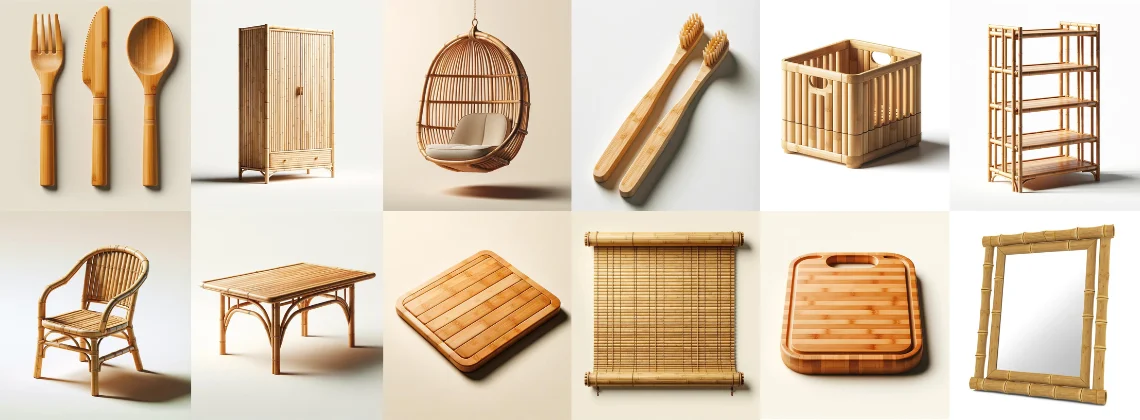 Bambus Produkte Auswahl